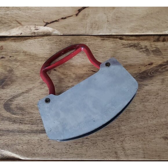 Vtg 30s 40s Rustic Double Blade Rocking Herb Chopper Pastry Blender Mezzaluna - Picture 8 of 10